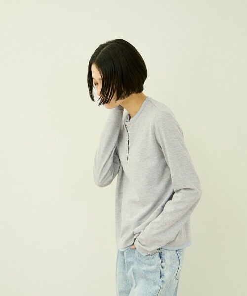 VICKY / ビッキー カットソー | ヘンリーネックレイヤードTシャツ | 詳細10