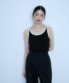 VICKY / ビッキー キャミソール・チューブトップ | バイカラーパイピングタンクトップ