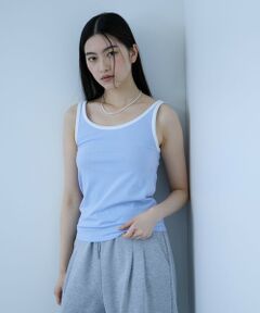 VICKY / ビッキー キャミソール・チューブトップ | バイカラーパイピングタンクトップ