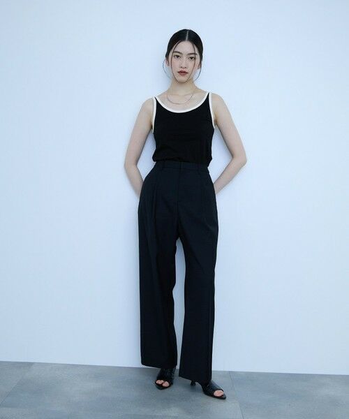 VICKY / ビッキー キャミソール・チューブトップ | バイカラーパイピングタンクトップ | 詳細3