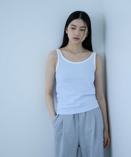 VICKY / ビッキー キャミソール・チューブトップ | バイカラーパイピングタンクトップ | 詳細6