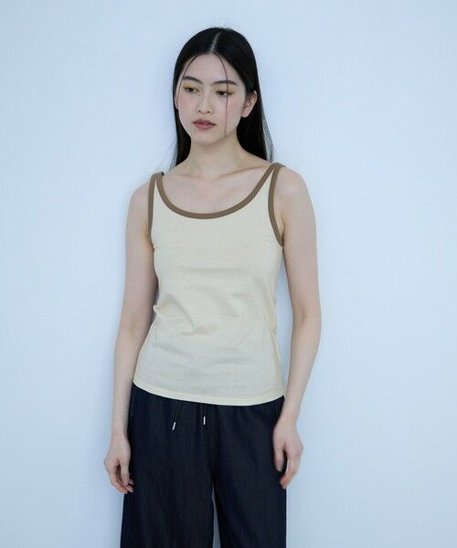 VICKY / ビッキー キャミソール・チューブトップ | バイカラーパイピングタンクトップ | 詳細24