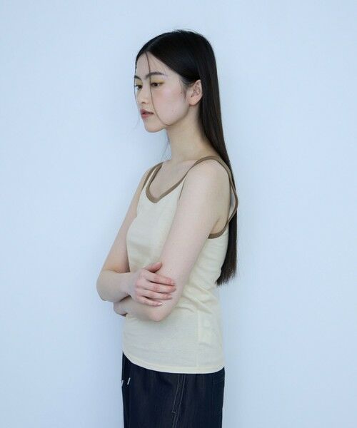 VICKY / ビッキー キャミソール・チューブトップ | バイカラーパイピングタンクトップ | 詳細25