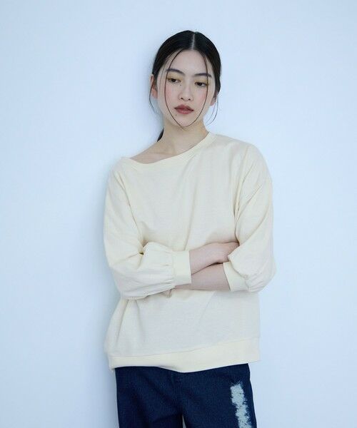 VICKY / ビッキー カットソー | 【着回し抜群】マルチネックスウェット（オフホワイト）