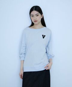 VICKY / ビッキー カットソー | 【大人の抜け感】ワッペンマルチネックスウェット