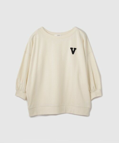 VICKY / ビッキー カットソー | 【大人の抜け感】ワッペンマルチネックスウェット | 詳細4