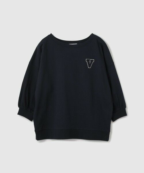 VICKY / ビッキー カットソー | 【大人の抜け感】ワッペンマルチネックスウェット | 詳細8