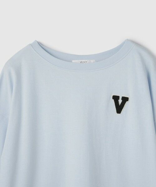 VICKY / ビッキー カットソー | 【大人の抜け感】ワッペンマルチネックスウェット | 詳細17