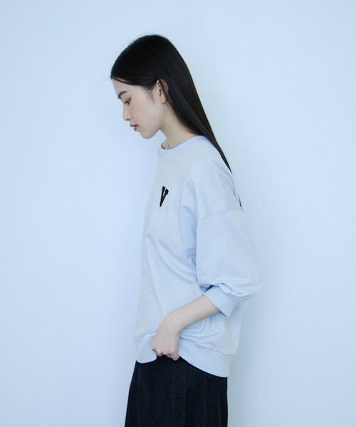 VICKY / ビッキー カットソー | 【大人の抜け感】ワッペンマルチネックスウェット | 詳細10
