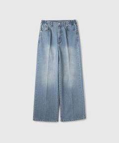 VICKY / ビッキー その他パンツ | サイドゴムセンタープレス ストレートデニムパンツ