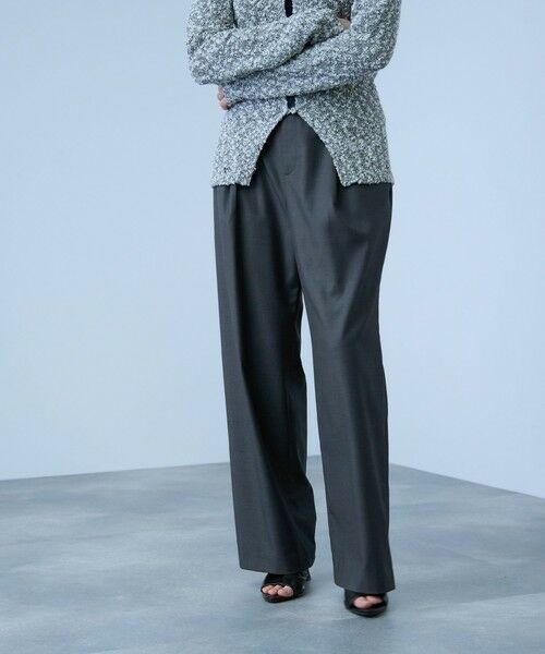 VICKY / ビッキー その他パンツ | サイドポケットワイドタックパンツ（ライトグレー）