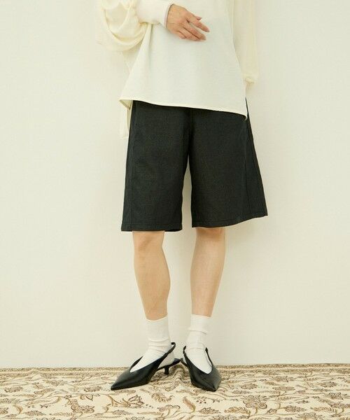 VICKY / ビッキー その他パンツ | デニムハーフパンツ（ブラック）