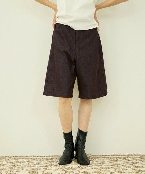 VICKY / ビッキー その他パンツ | デニムハーフパンツ（ブラウン）