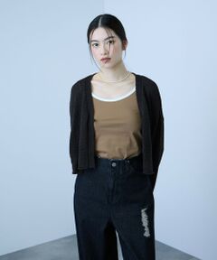 VICKY / ビッキー ニット・セーター | テープヤーンショート丈カーディガン