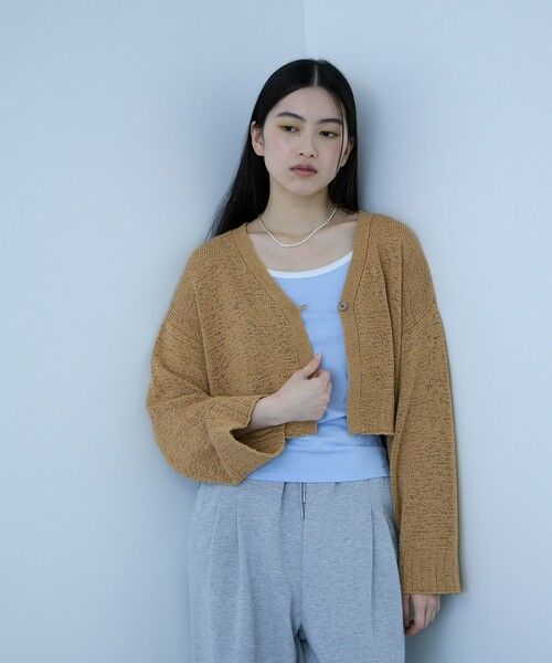 VICKY / ビッキー ニット・セーター | テープヤーンショート丈カーディガン | 詳細9