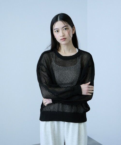VICKY / ビッキー ニット・セーター | クルーネックワイドプルオーバー（ブラック）