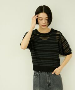 VICKY / ビッキー ニット・セーター | シアーボーダーニット