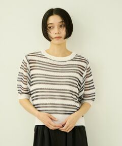 VICKY / ビッキー ニット・セーター | シアーボーダーニット