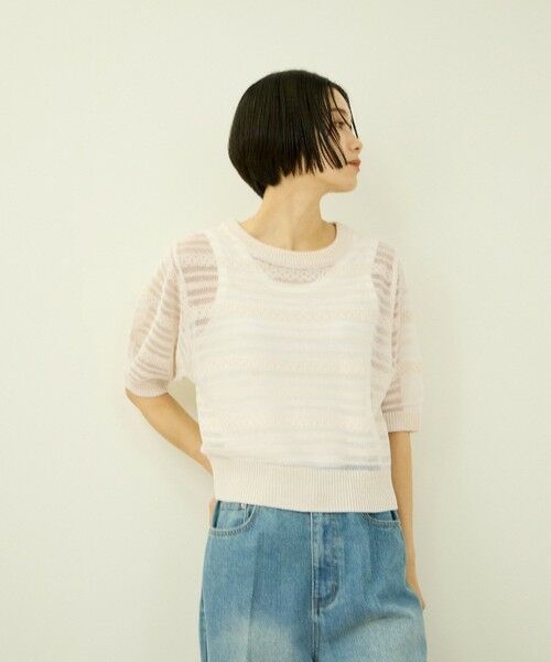 VICKY / ビッキー ニット・セーター | シアーボーダーニット | 詳細1