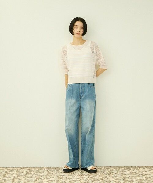 VICKY / ビッキー ニット・セーター | シアーボーダーニット | 詳細3