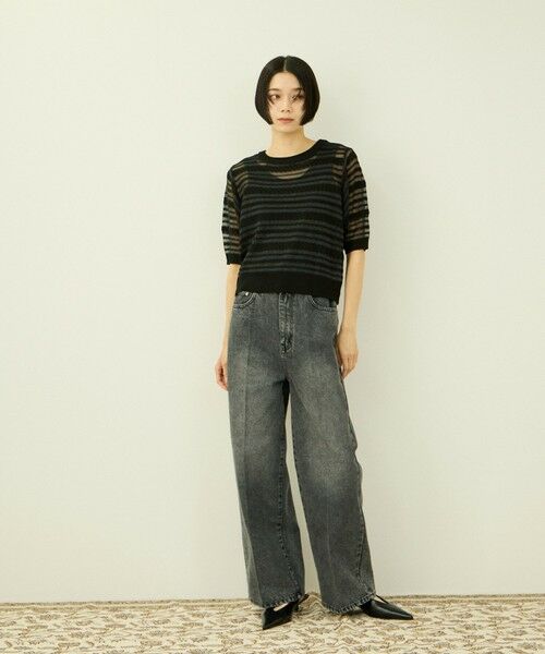 VICKY / ビッキー ニット・セーター | シアーボーダーニット | 詳細7