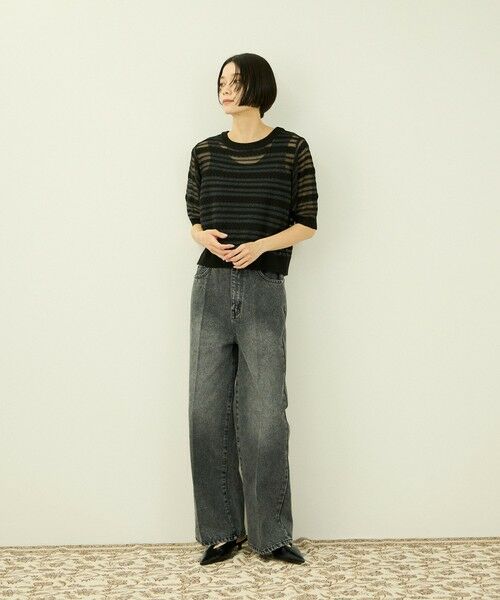 VICKY / ビッキー ニット・セーター | シアーボーダーニット | 詳細8