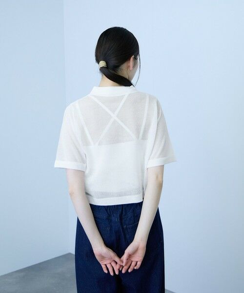 VICKY / ビッキー カーディガン・ボレロ | メッシュポロラメニットカーデ | 詳細3