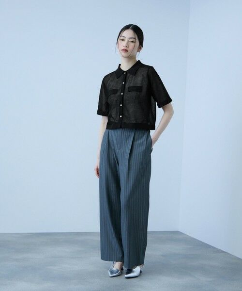 VICKY / ビッキー カーディガン・ボレロ | メッシュポロラメニットカーデ | 詳細10