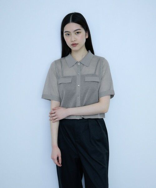 VICKY / ビッキー カーディガン・ボレロ | メッシュポロラメニットカーデ | 詳細12