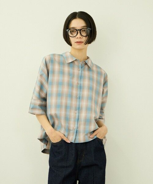 VICKY / ビッキー シャツ・ブラウス | ブロードチェックシャツ（ブルー系その他）