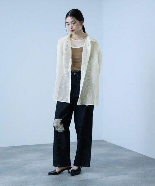 VICKY / ビッキー シャツ・ブラウス | リネンライクボイルシャツ | 詳細5