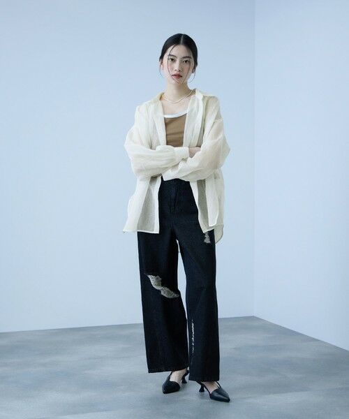 VICKY / ビッキー シャツ・ブラウス | リネンライクボイルシャツ | 詳細6