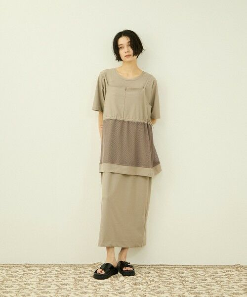 VICKY / ビッキー ロング・マキシ丈ワンピース | 【アンサンブル】UVカットジャージワンピース ビスチェセット | 詳細16