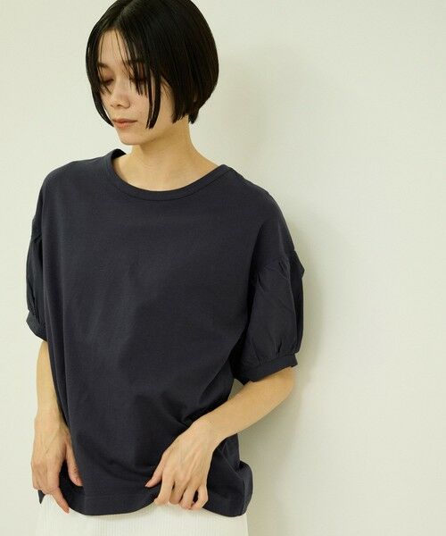 VICKY / ビッキー カットソー | ボリュームスリーブプルオーバー（ネイビー）