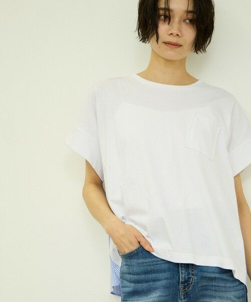 VICKY / ビッキー カットソー | ストライプ切替プルオーバー | 詳細1