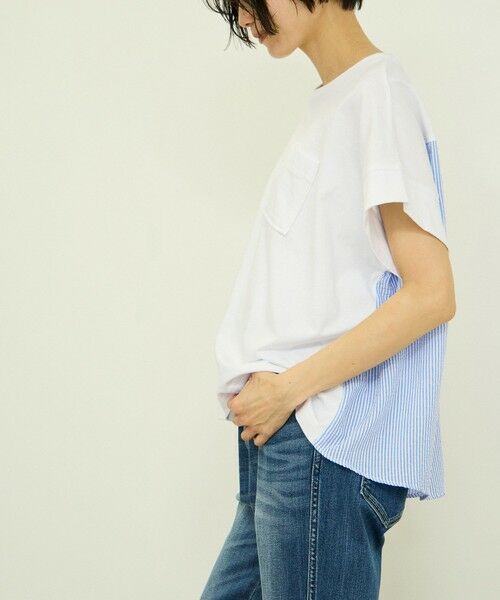 VICKY / ビッキー カットソー | ストライプ切替プルオーバー | 詳細2