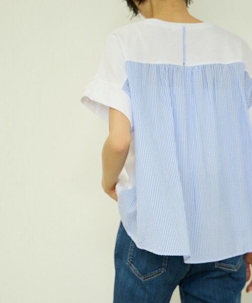 VICKY / ビッキー カットソー | ストライプ切替プルオーバー | 詳細3
