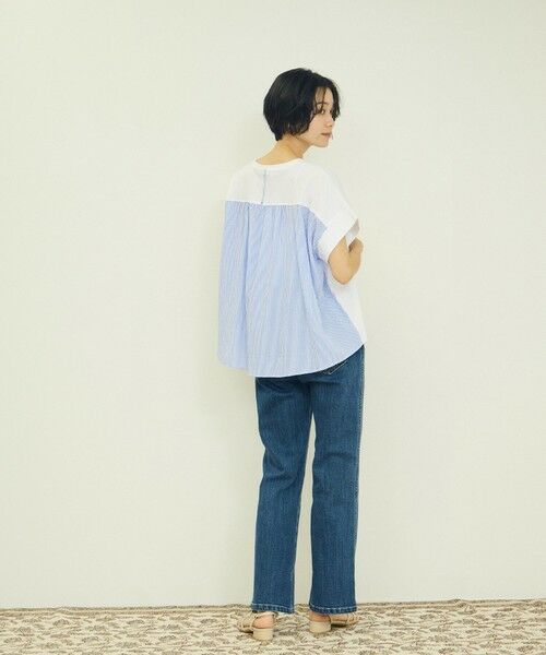 VICKY / ビッキー カットソー | ストライプ切替プルオーバー | 詳細6