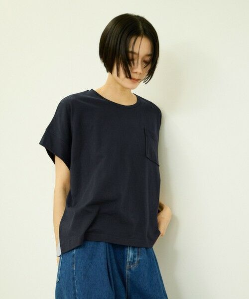 VICKY / ビッキー カットソー | ストライプ切替プルオーバー | 詳細15