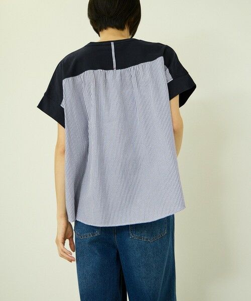 VICKY / ビッキー カットソー | ストライプ切替プルオーバー | 詳細16