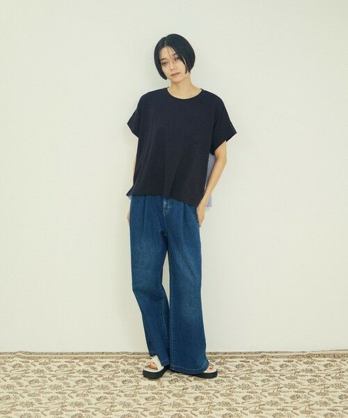 VICKY / ビッキー カットソー | ストライプ切替プルオーバー | 詳細17