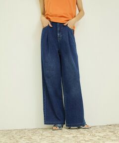 VICKY / ビッキー デニムパンツ | ウエストゴムタックワイドデニム