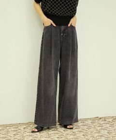 VICKY / ビッキー デニムパンツ | ウエストゴムタックワイドデニム