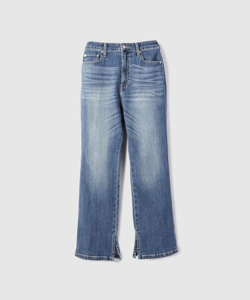 VICKY / ビッキー デニムパンツ | ウエストゴムフレアストレッチデニム（ブルー）