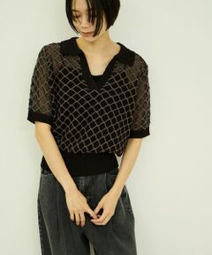 VICKY / ビッキー ニット・セーター | ダイヤジャガードスキッパープルオーバー