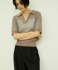 VICKY / ビッキー ニット・セーター | ダイヤジャガードスキッパープルオーバー