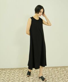 VICKY / ビッキー ロング・マキシ丈ワンピース | ひんやりカットソーノースリーブワンピース