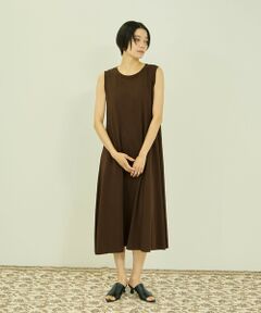VICKY / ビッキー ロング・マキシ丈ワンピース | ひんやりカットソーノースリーブワンピース