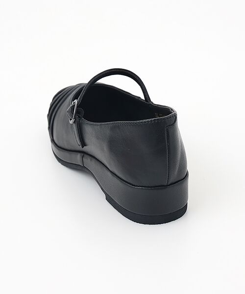 VITA NOVA / ヴィタノーヴァ フラットシューズ | シャーリングデザイン プラットフォームソールシューズ | 詳細4