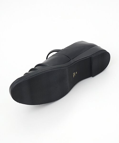 VITA NOVA / ヴィタノーヴァ フラットシューズ | シャーリングデザイン プラットフォームソールシューズ | 詳細5